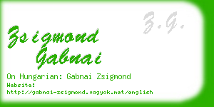 zsigmond gabnai business card